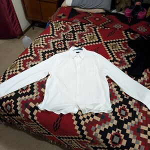 J. Crew Men's White Casual Button-Down Shirt